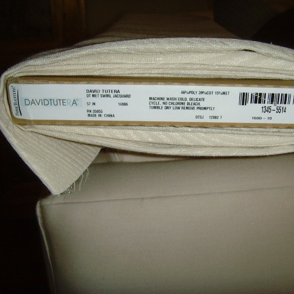 David Tutera Off White Swirl Jacquard Fabric - Picture 7 of 9